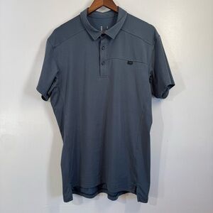 Arc’teryx Captive SS Polo Shirt Mens Large Short Sleeve Performance Blue Golf